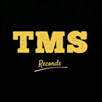 tms records logo on a black background